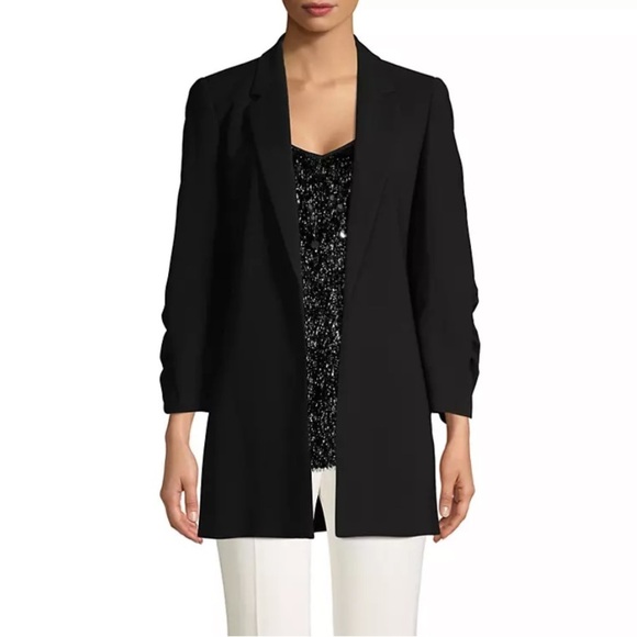 $498 NWT Lafayette 148 Medium Black Averie Fringe Sequin Tank Top Camisole - Picture 9 of 9